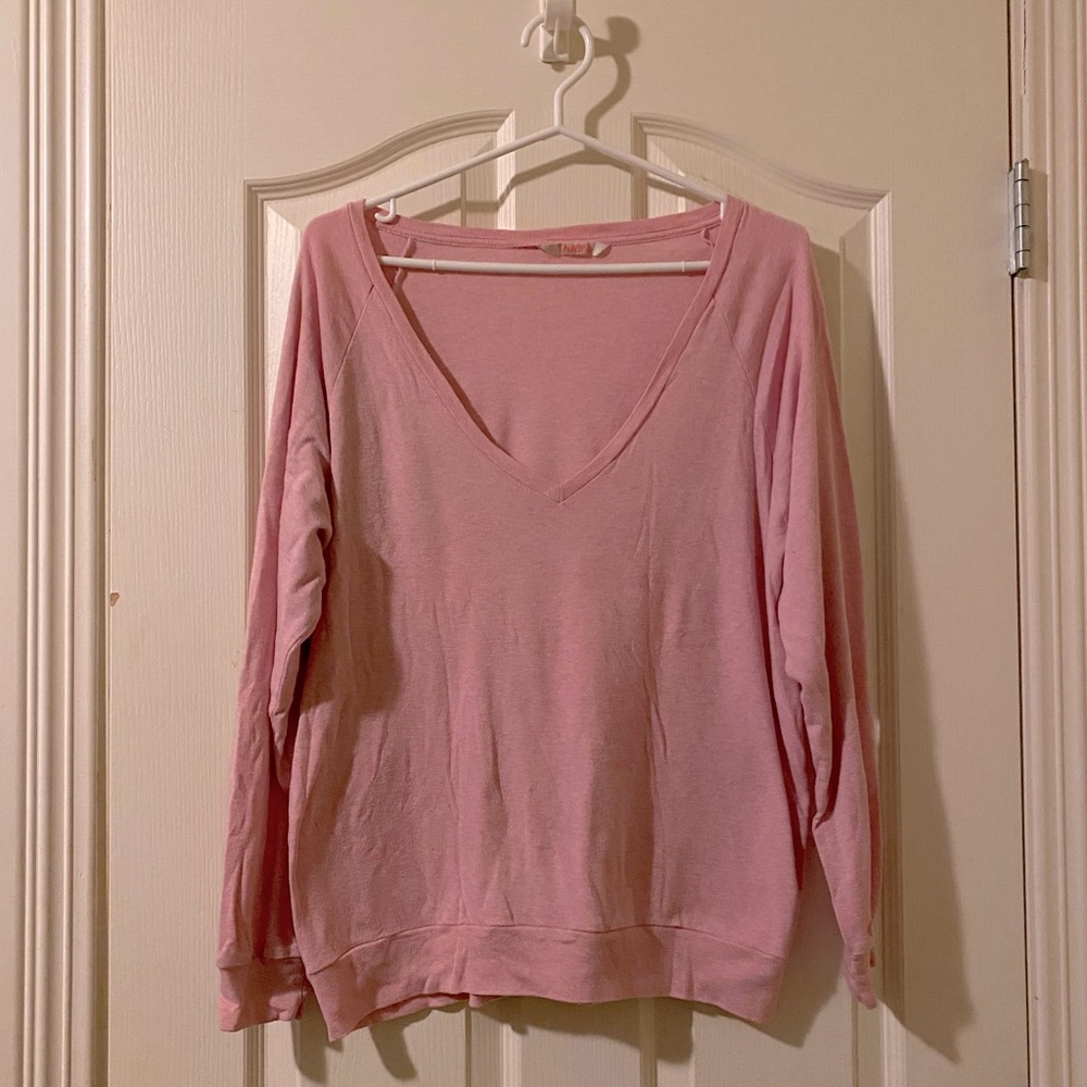 Aritzia TNA Pink Off-The-Shoulder Top